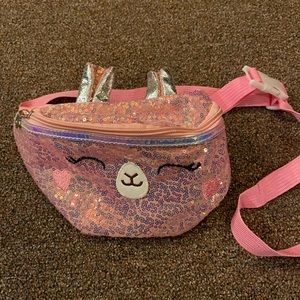 Girls Glittery Pink Unicorn Fanny pack | Girls bags & accessories